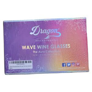 NIB Dragon Stemless Wine Glass Aurora Collection READ DESCRIPTION